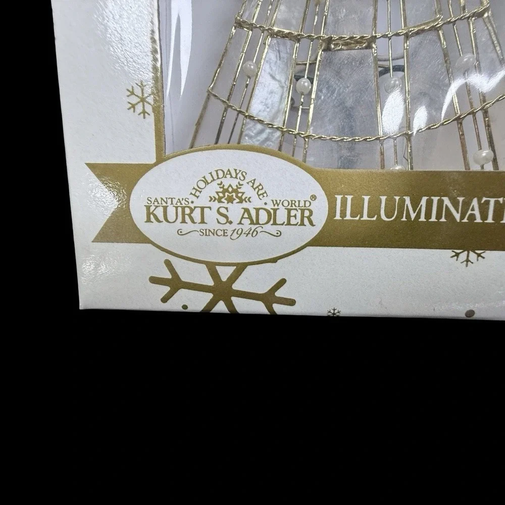 Kurt S. Adler Lighted Capiz‎ Angel Tree Topper Christmas Tree New
